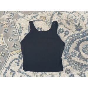 Lululemon Align High Neck Tank Top Womens Size 4 Black Workout Gym Built-In Bra